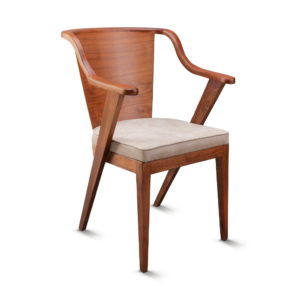 صندلی کارول چوبی دسته دار