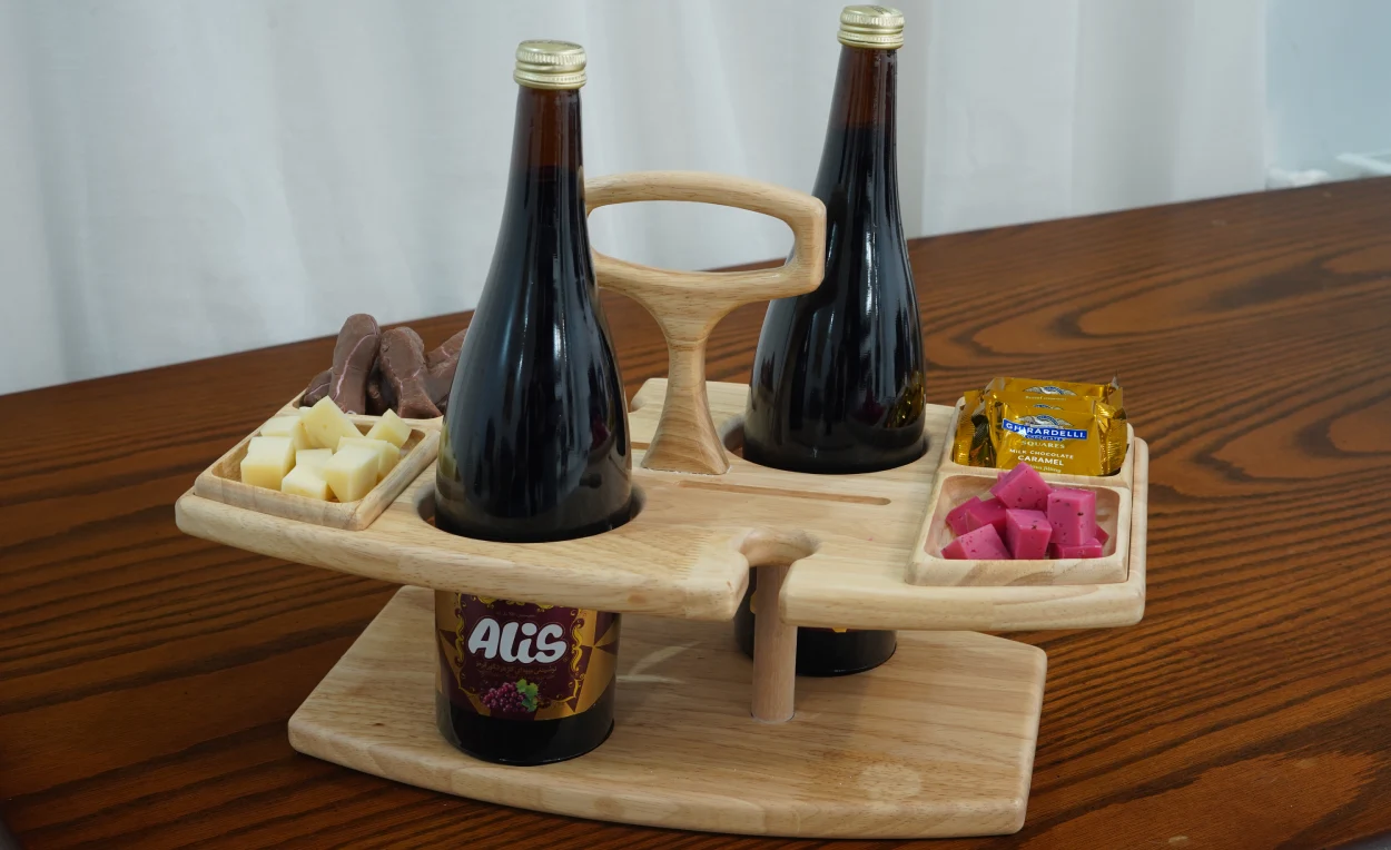 استند بطری چوبی